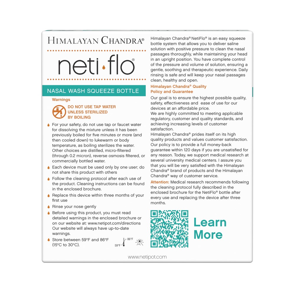 Neti-flo packaging