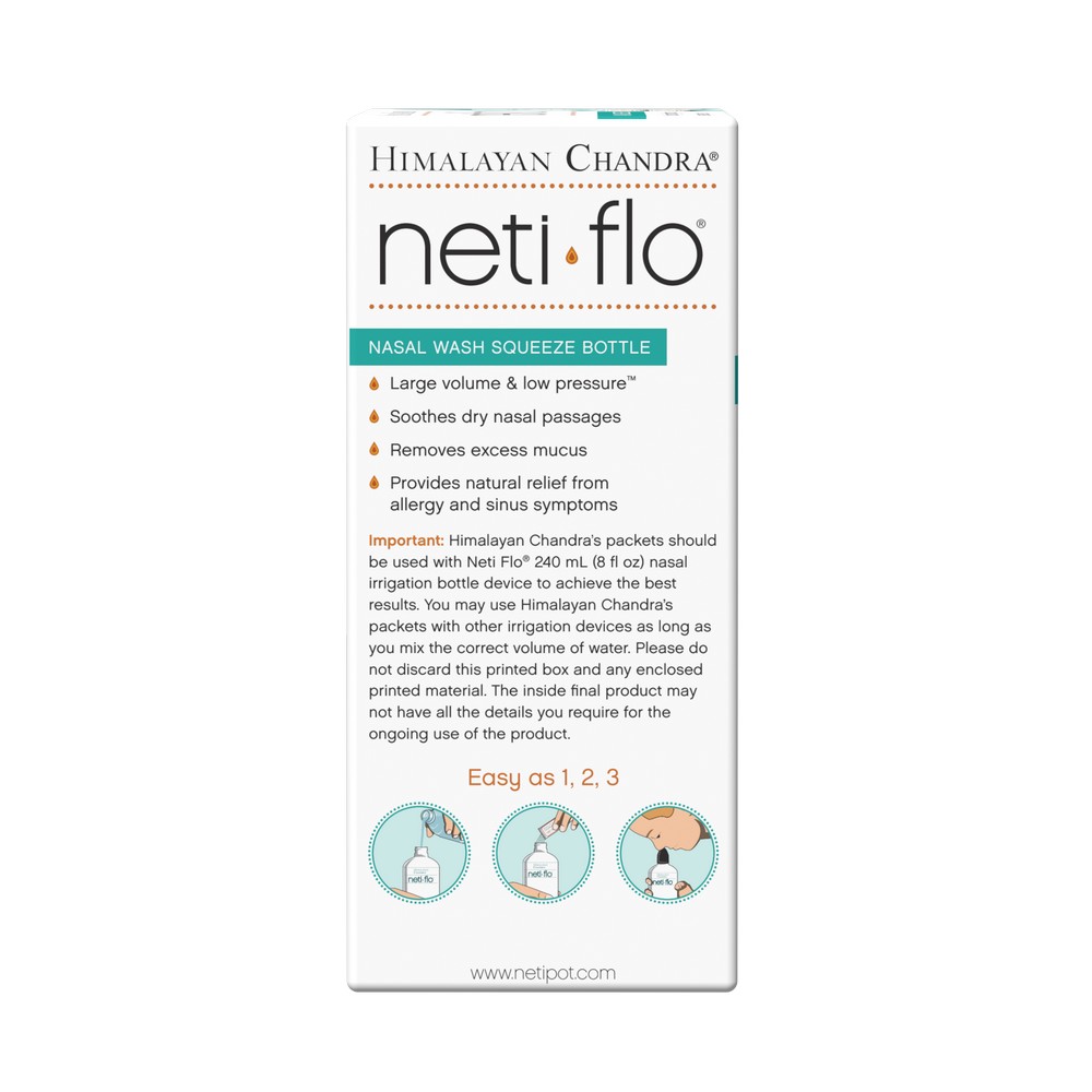Neti-flo packaging