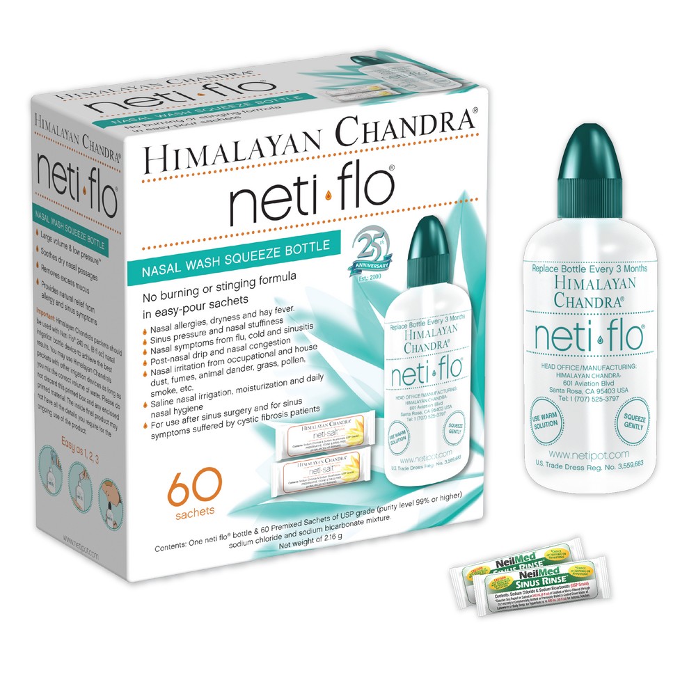 Neti-flo packaging
